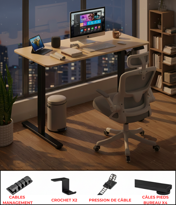 BUREAU ÉLECTRIQUE AJUSTABLE MCT-1