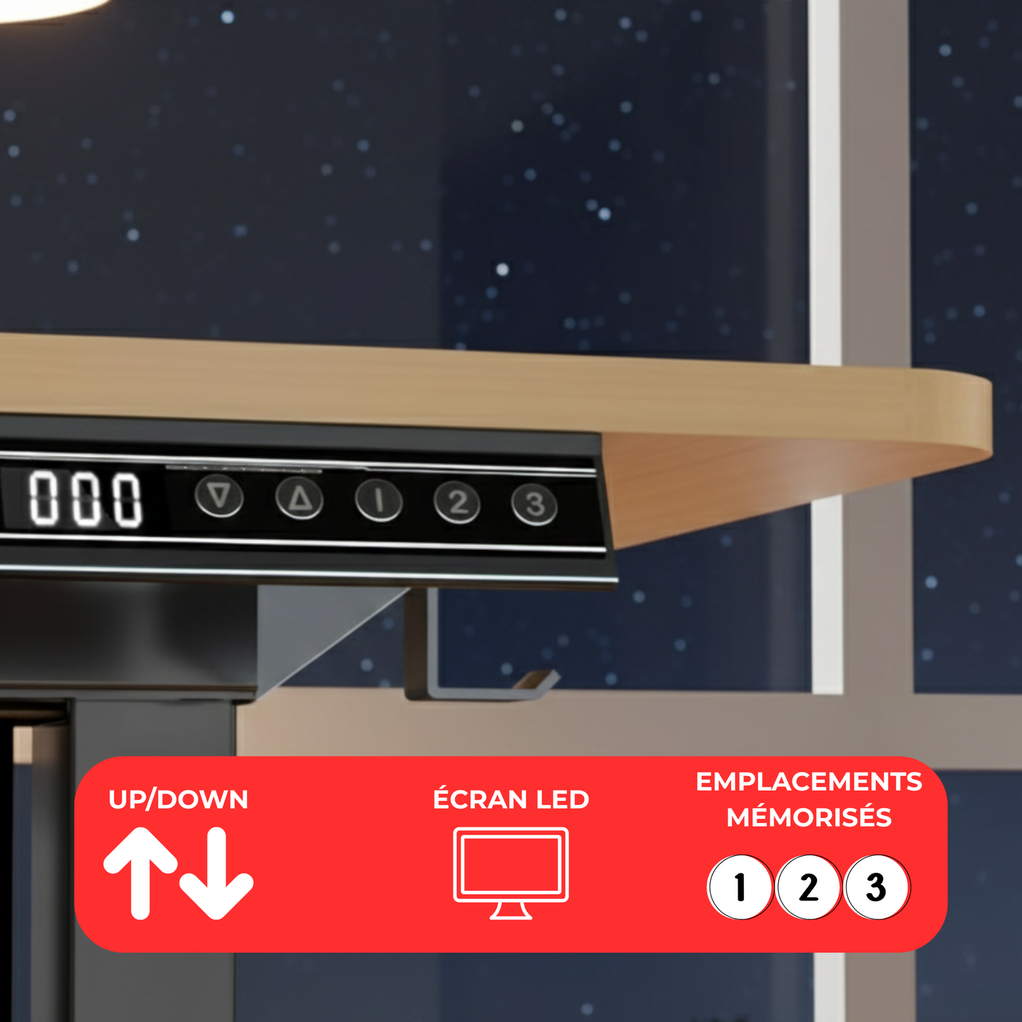 BUREAU ÉLECTRIQUE AJUSTABLE MCT-1